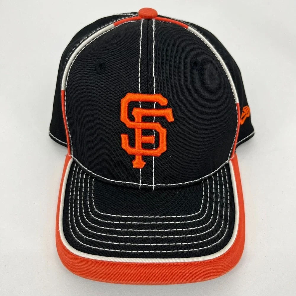 New Era San Francisco Giants 39THIRTY Hat Kids Black Orange MLB Baseball Cap